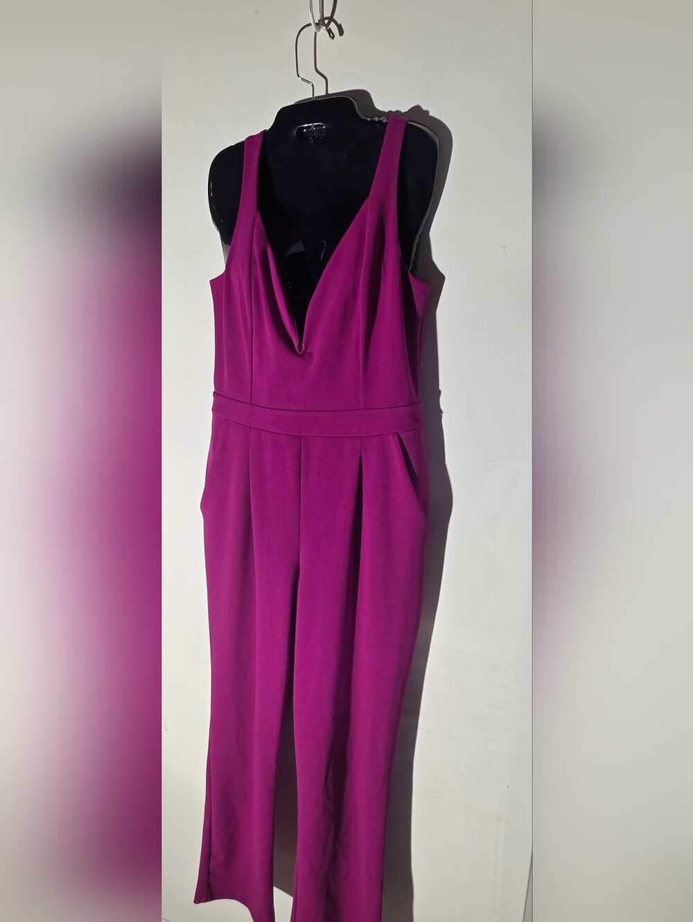 Express Fuchsia Sleeveless Tailored Jumpsuit (Size 10)
